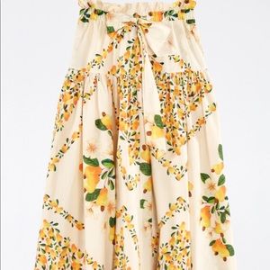 Farm Rio Off White Cashew Scarf Maxi Skirt